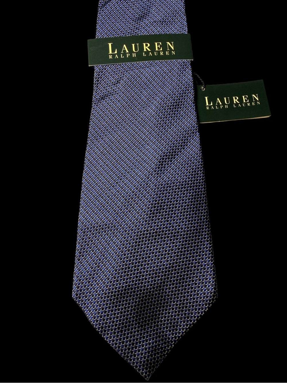 Lauren Ralph Lauren Men's Navy Textured Silk Tie